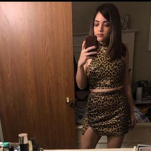 SOLD - DEPOP Fashion Nova Cheetah Print Set
